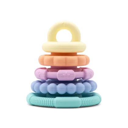 Jellystone Pastel Rainbow Stacker Teether And Toy